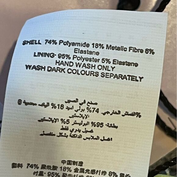 Missguided Crinkle Glitter High-Waisted Lemon Bikini Bottom Size 10 - NWT - Picture 4 of 5